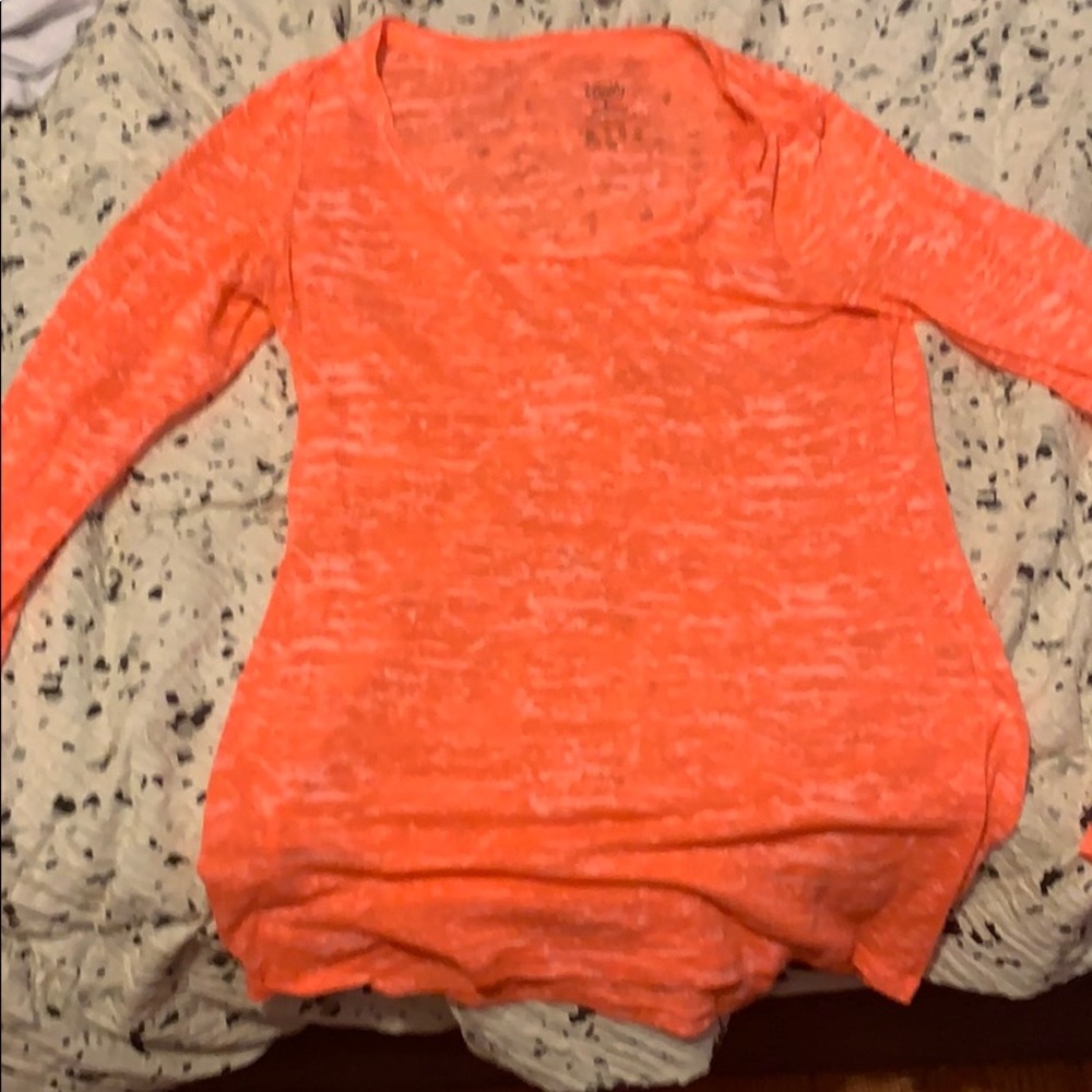 Light orange long sleeve shirt